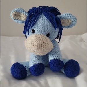 Crochet Blue or Brown Horse